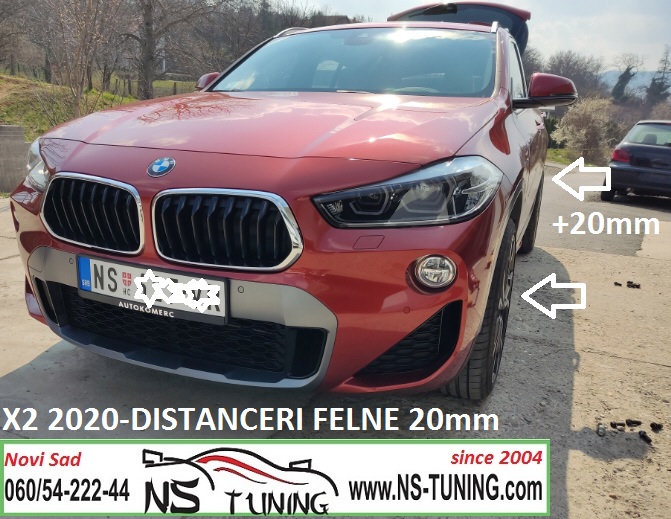 bmw x2  2018 2019 2020 2021 novi sad distanceri felne 5x112 20mm ugradnja ns tuning
